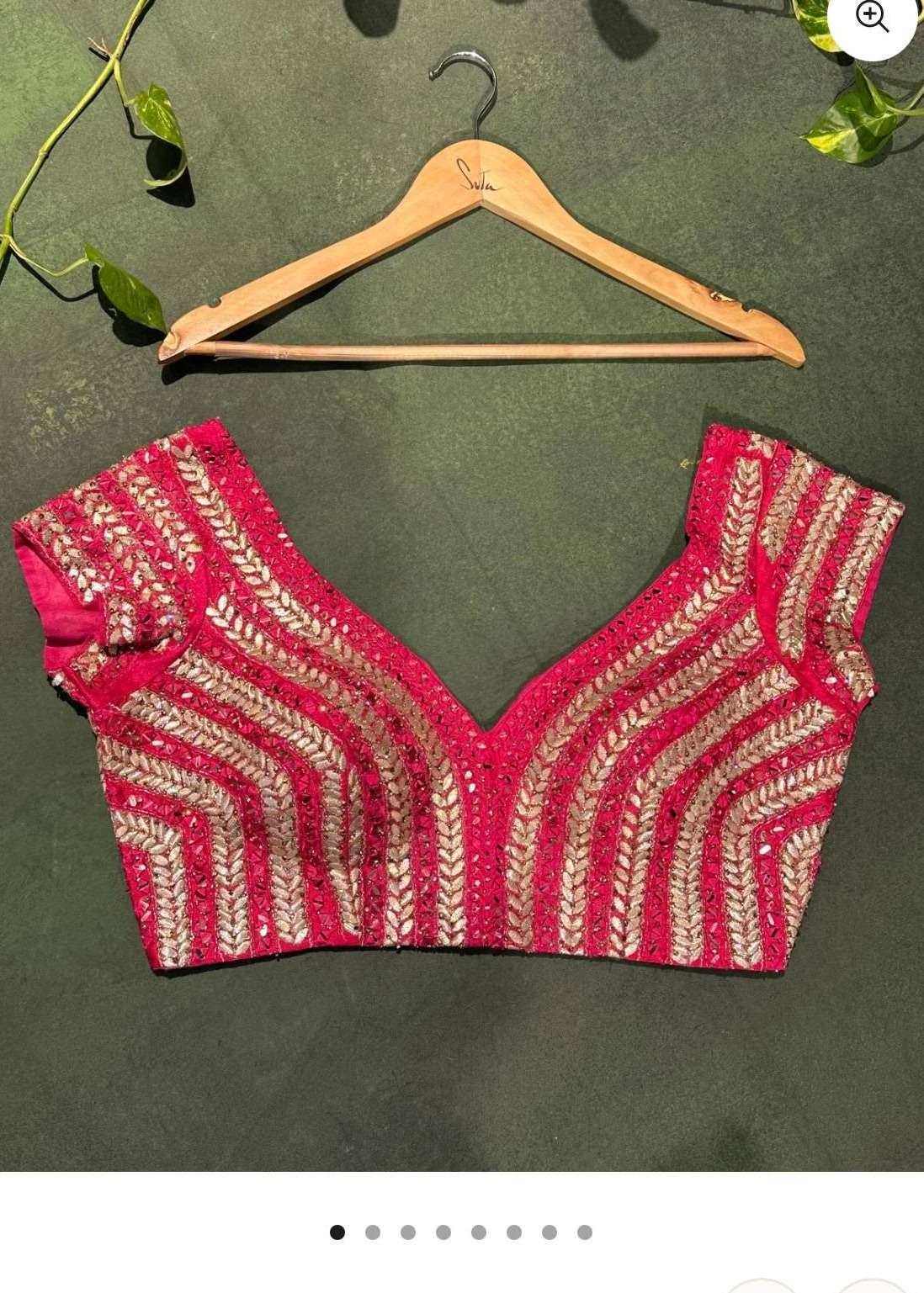 Rani Pink Gotta Patti Embroidered Blouse Image - 0