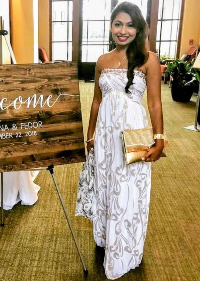 White and Gold Strapless Gown Image - 0