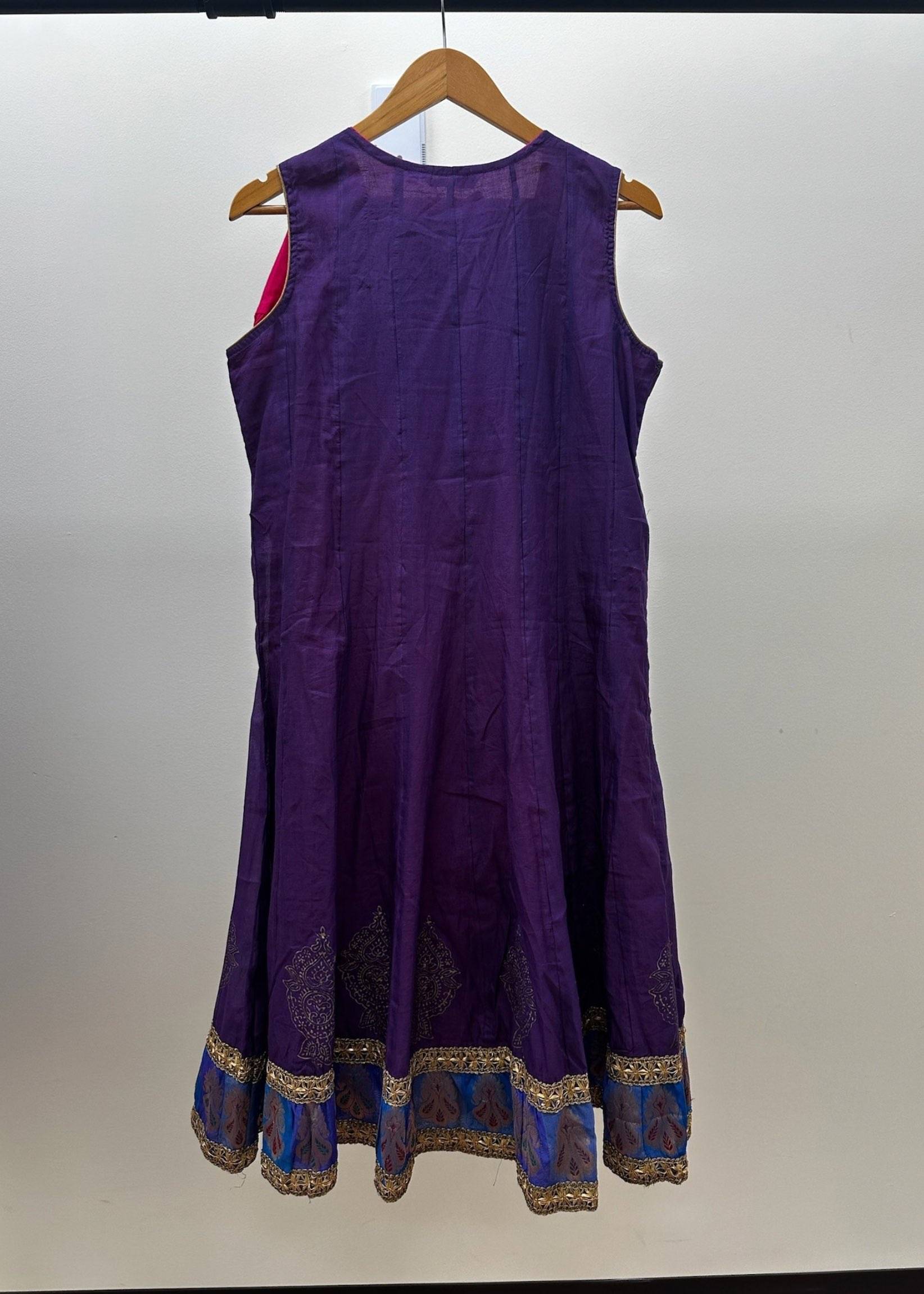  Purple and Pink Embellished Indian Suit Image - 2