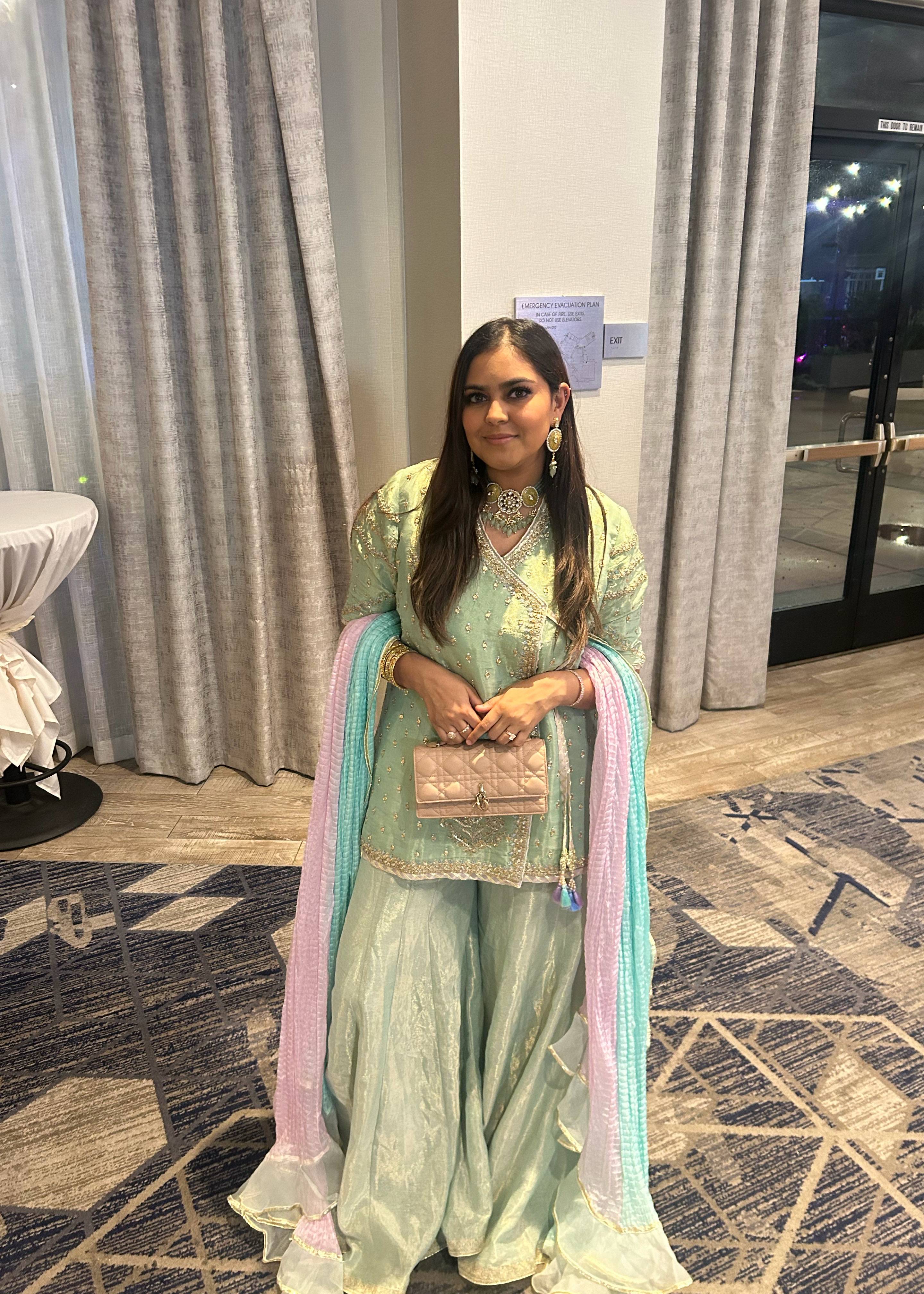 Mint Green Sharara Set Image - 1
