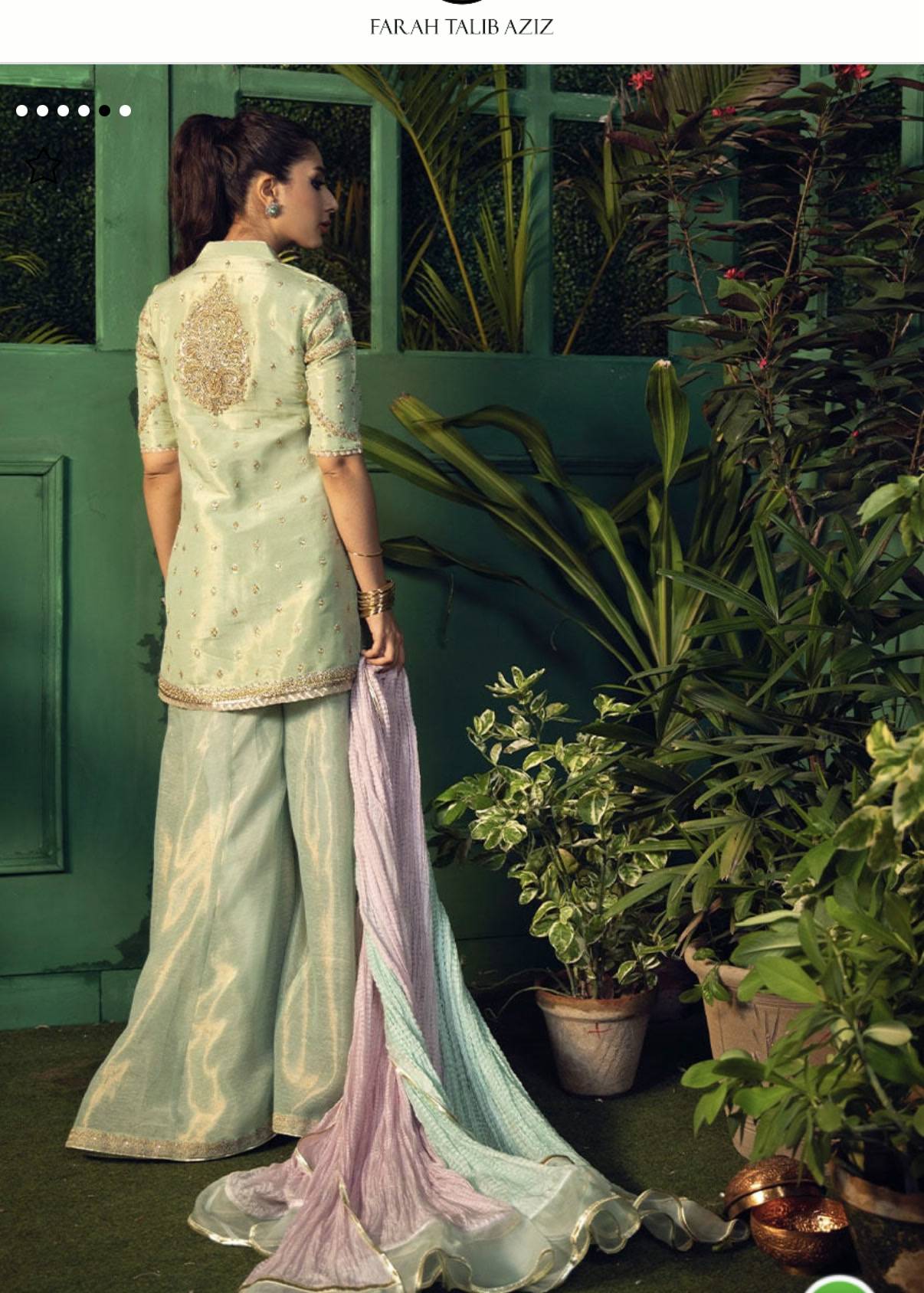 Mint Green Sharara Set Image - 3