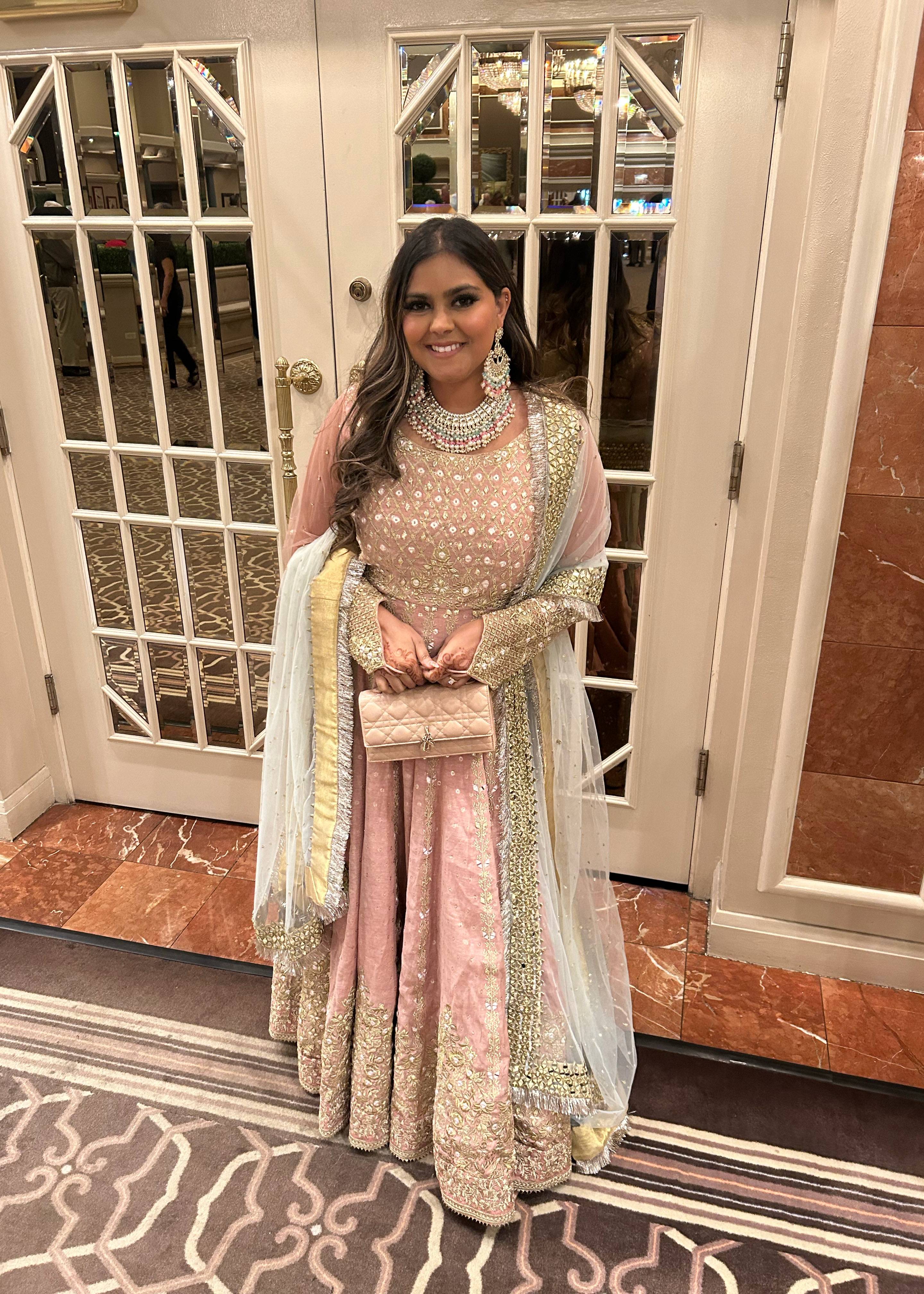 Blush Pink Embroidered Anarkali Set Image - 0