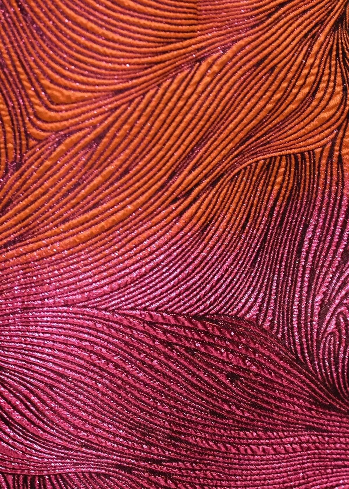 VIVEK Pink and Orange Metallic Ombre Sherwani Jacket Image - 1