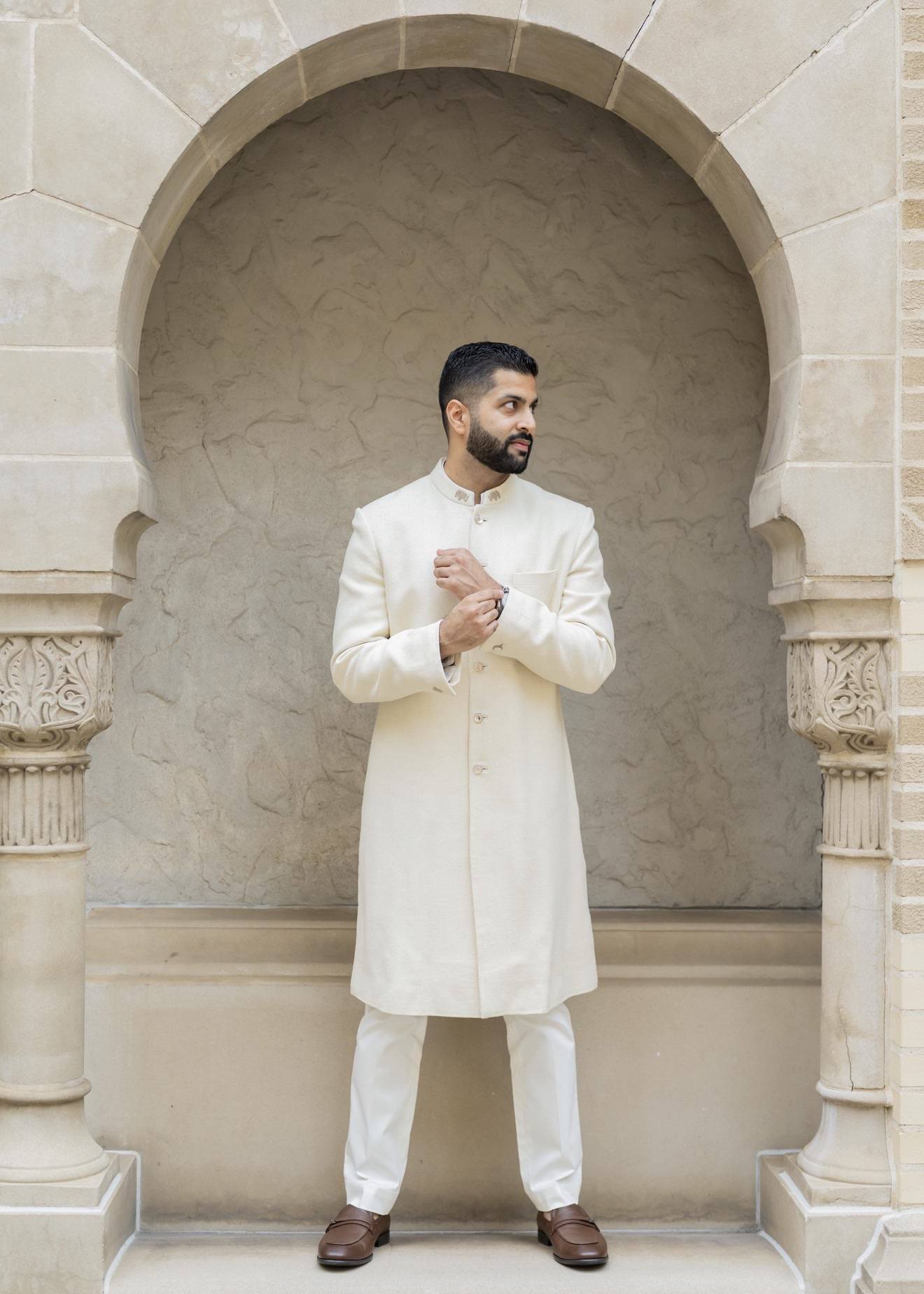 Anita Dongre Shravas Silk Sherwani Image - 0
