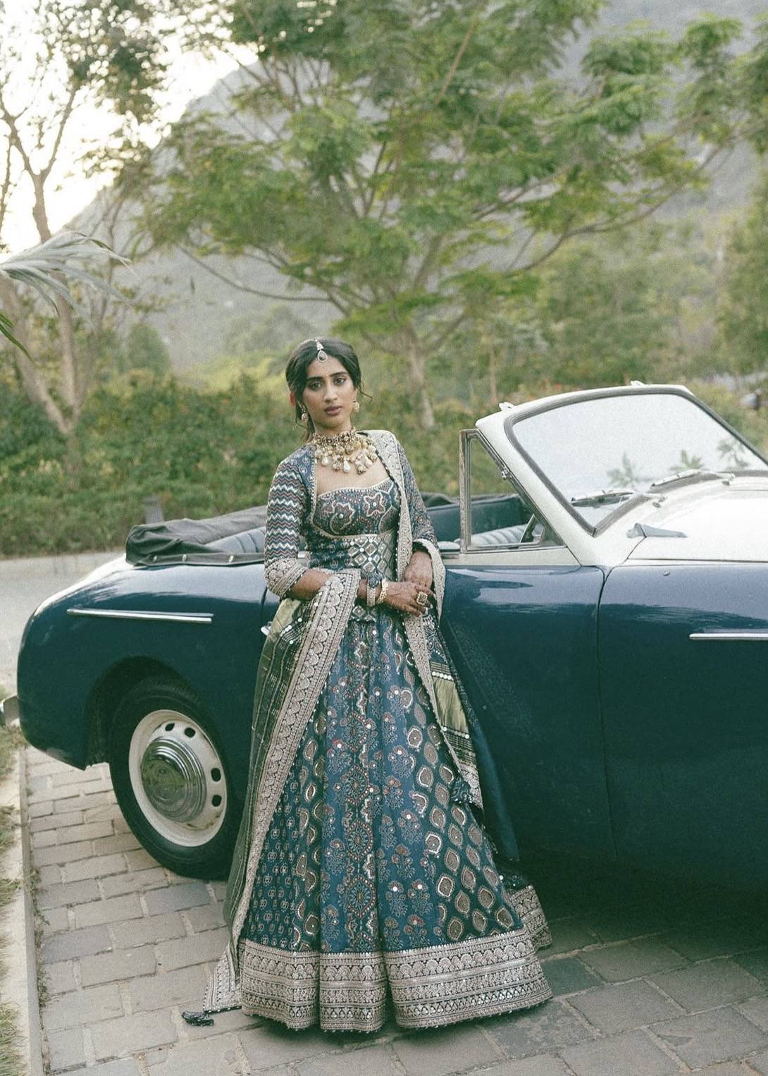 Royal Blue Lehenga Image - 3