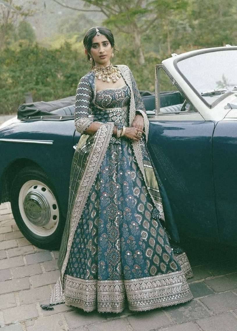 Royal Blue Lehenga Image - 0