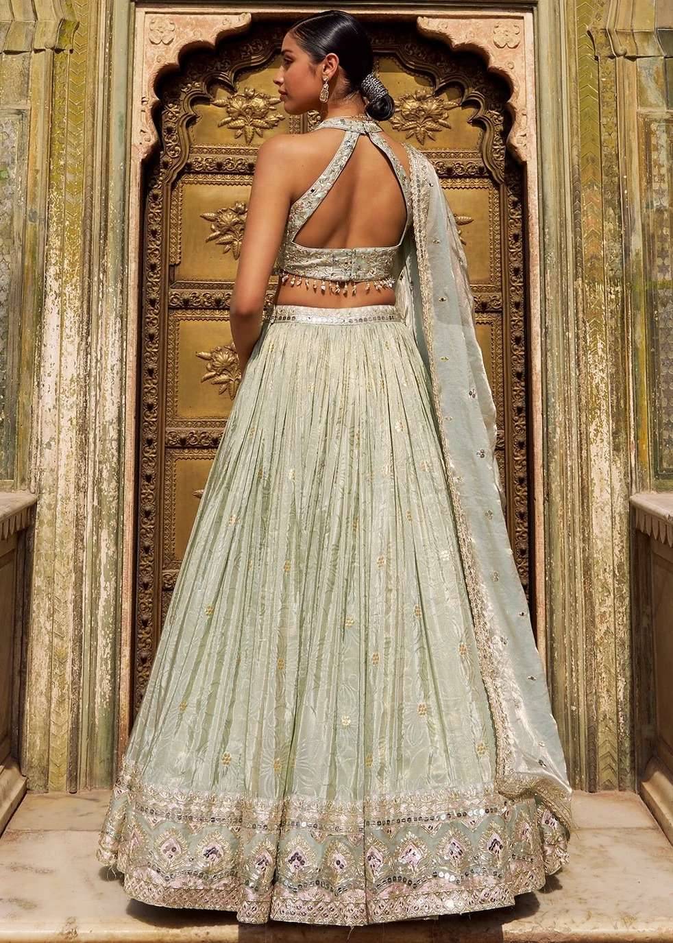 Light Dusty Green Lehenga Image - 1