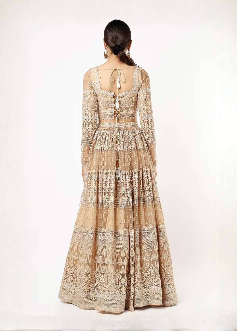 Champagne Gold Lehenga Set Image - 1