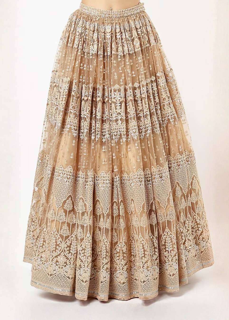 Champagne Gold Lehenga Set Image - 3