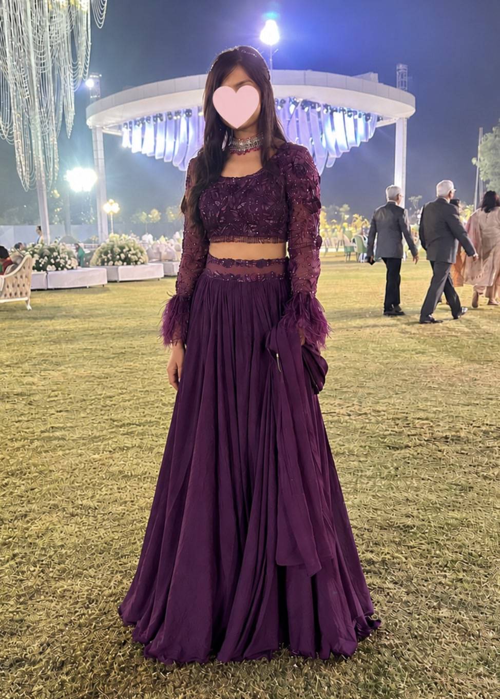 Deep Plum Lehenga Image - 0