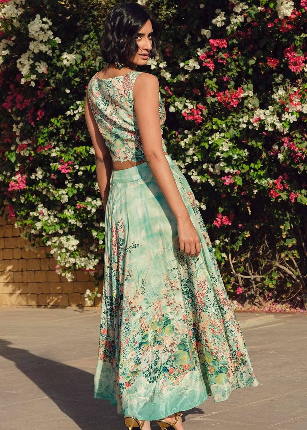 Mint Green Floral Co-Ord Image - 1
