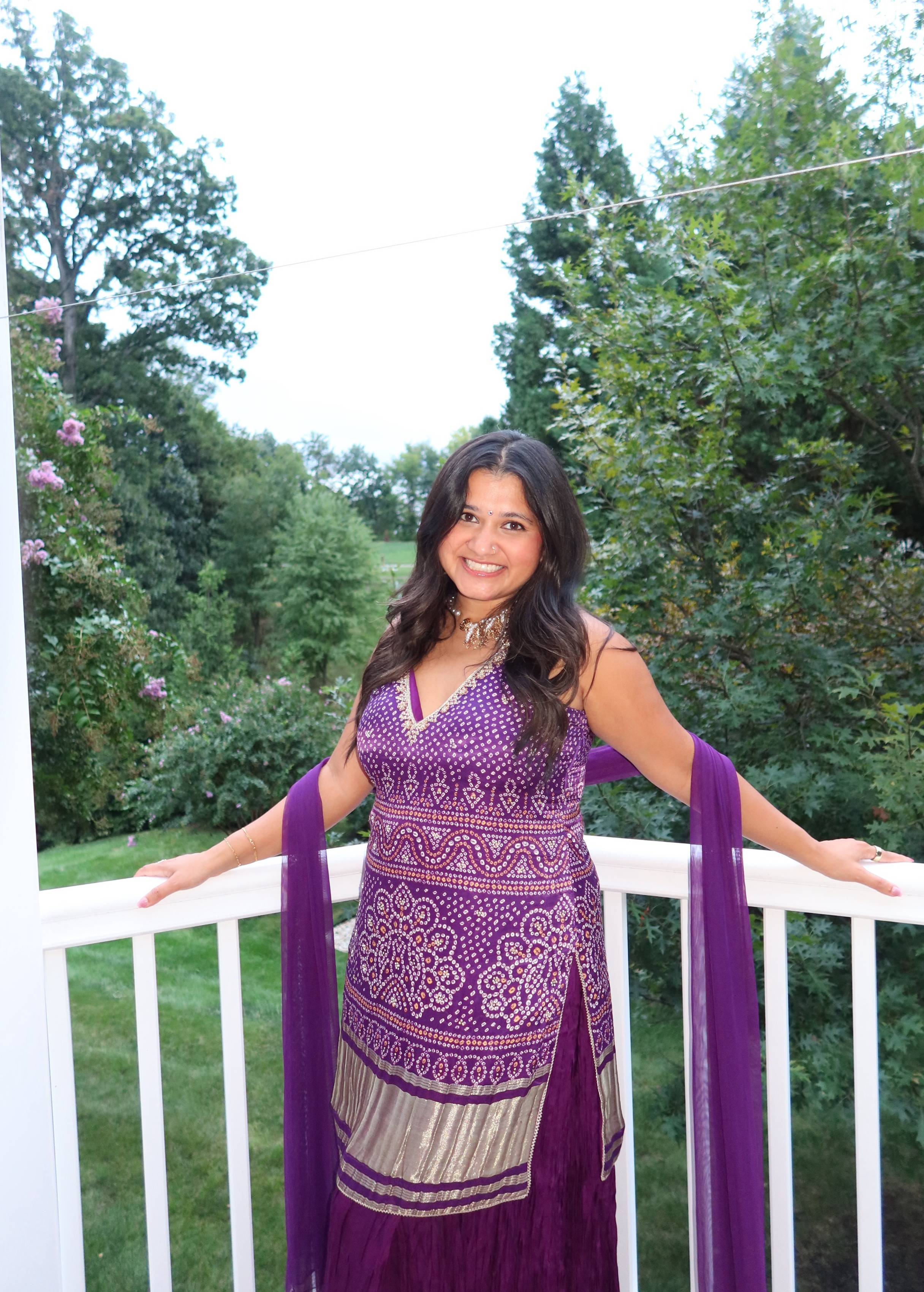 Purple Bandhani Sharara Set Image - 2
