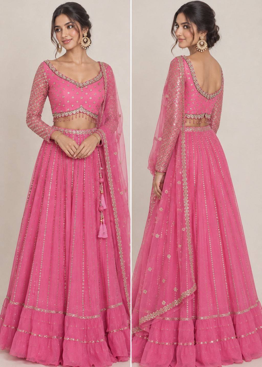 Bubblegum Pink Lehenga  Image - 1