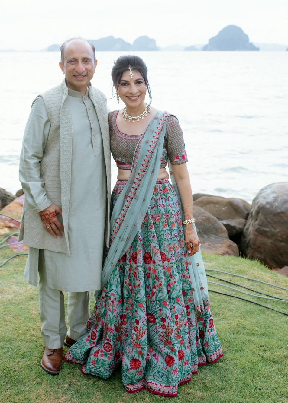 Floral Green Lehenga Image - 0