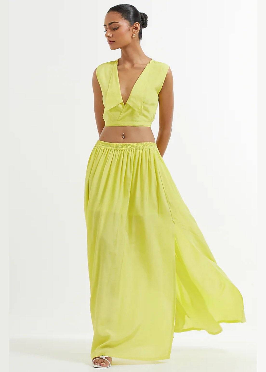 Bright Yellow Cotton Co-Ord Set Image - 0