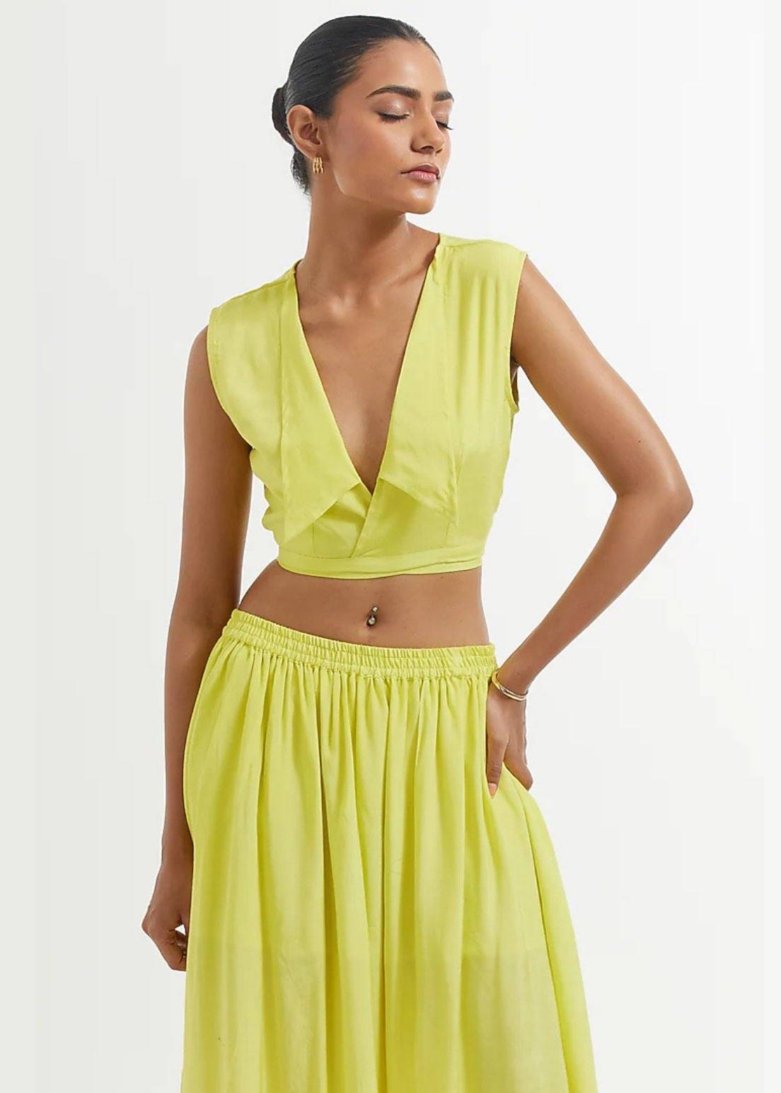 Bright Yellow Cotton Co-Ord Set Image - 1