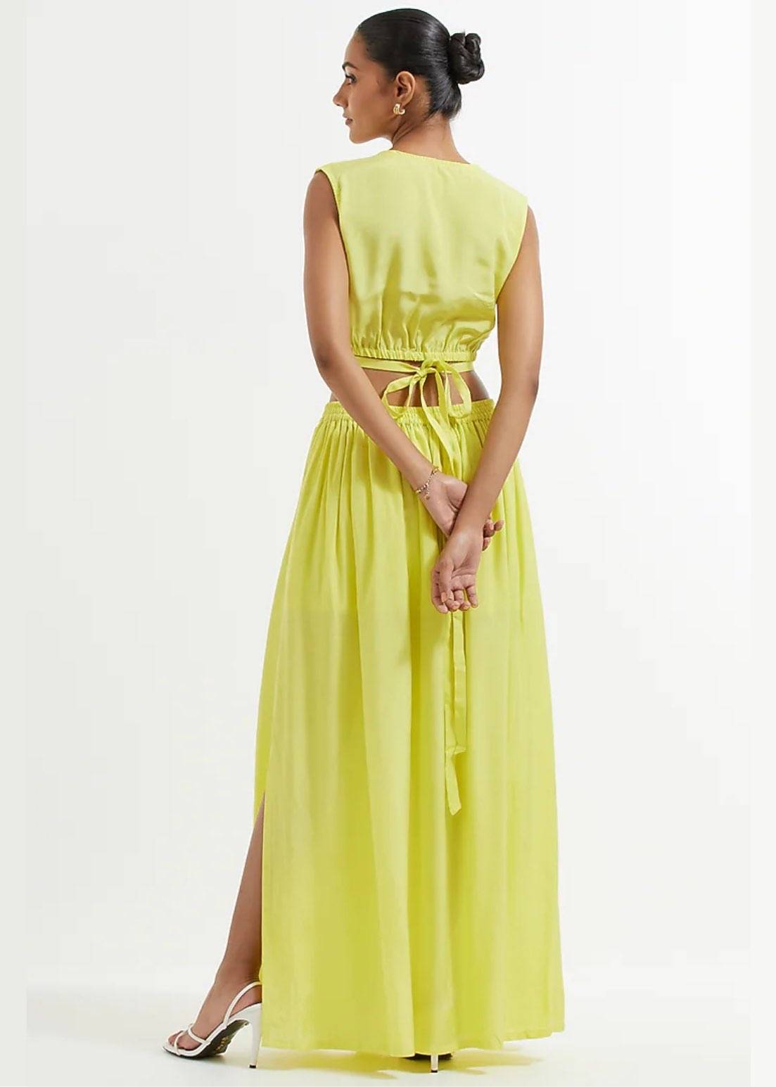 Bright Yellow Cotton Co-Ord Set Image - 2