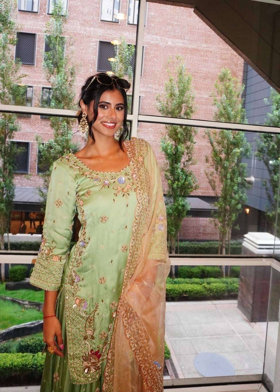 Pistachio Green Embroidered Sharara Set Image - 4