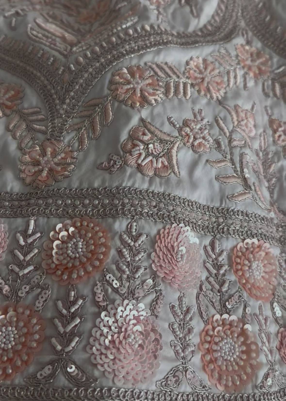 Light Pink Tonal Embroidered Lehenga Image - 7