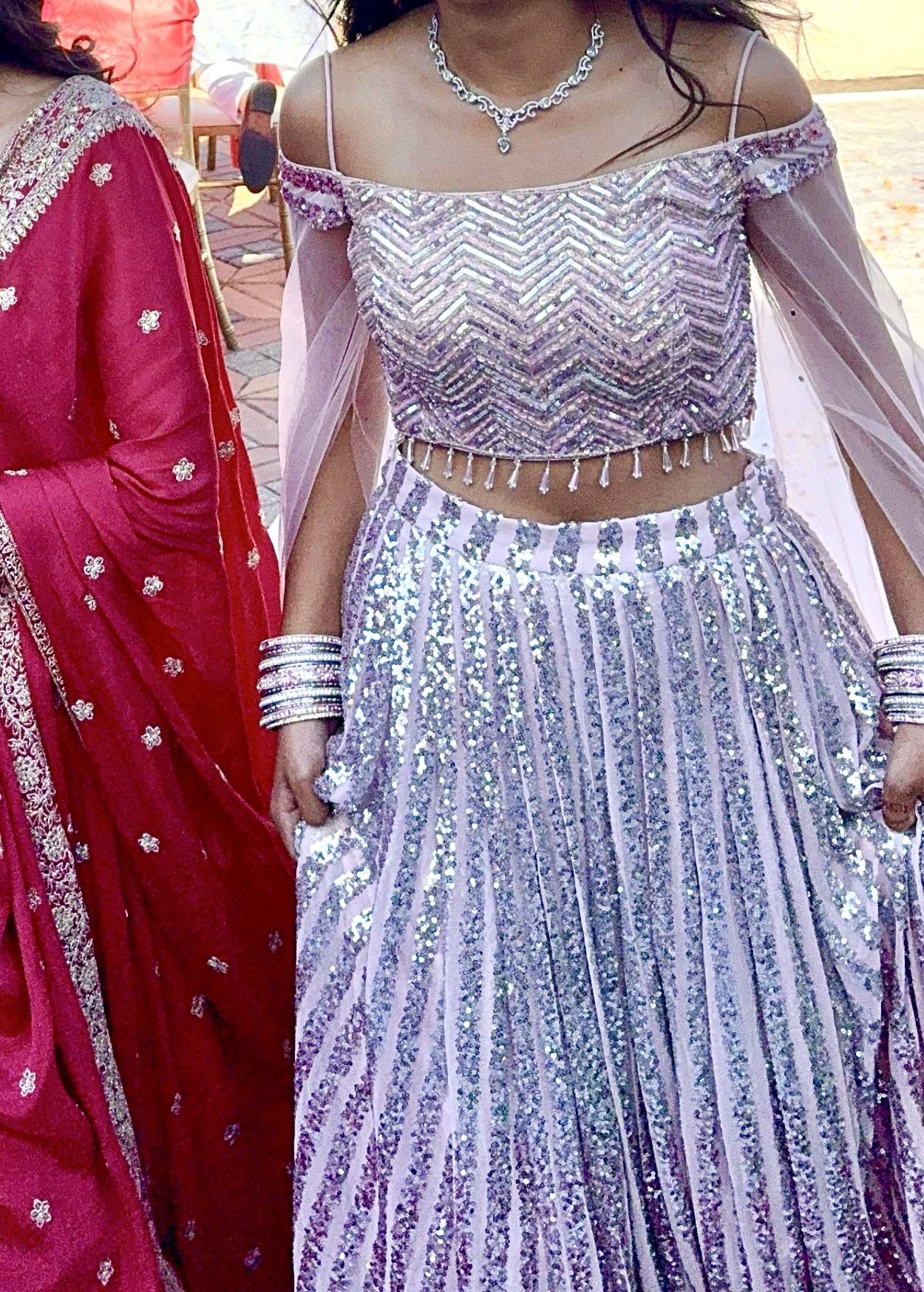 Blush Ombré Sequin Lehenga Set -  Image - 3