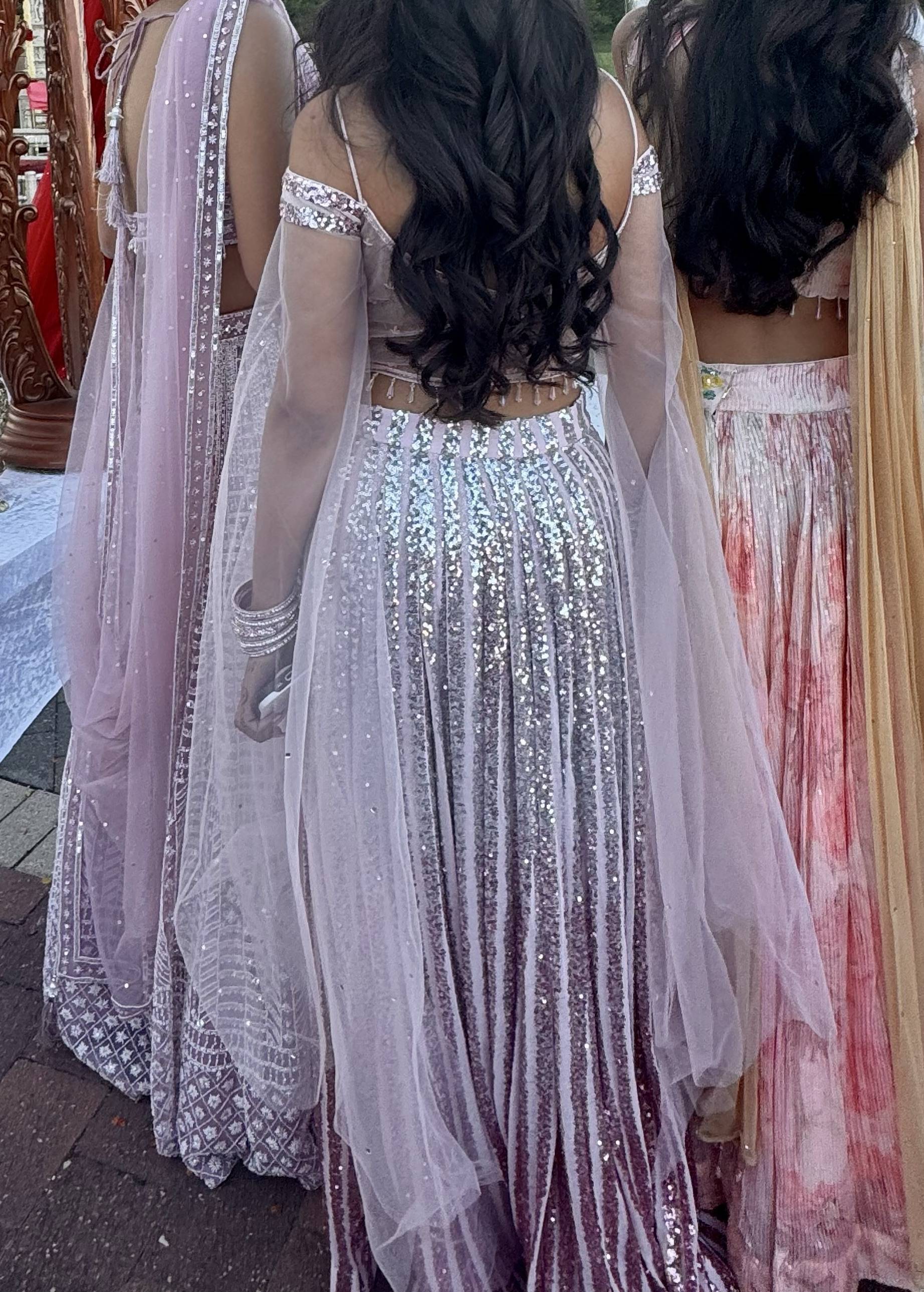 Blush Ombré Sequin Lehenga Set -  Image - 4