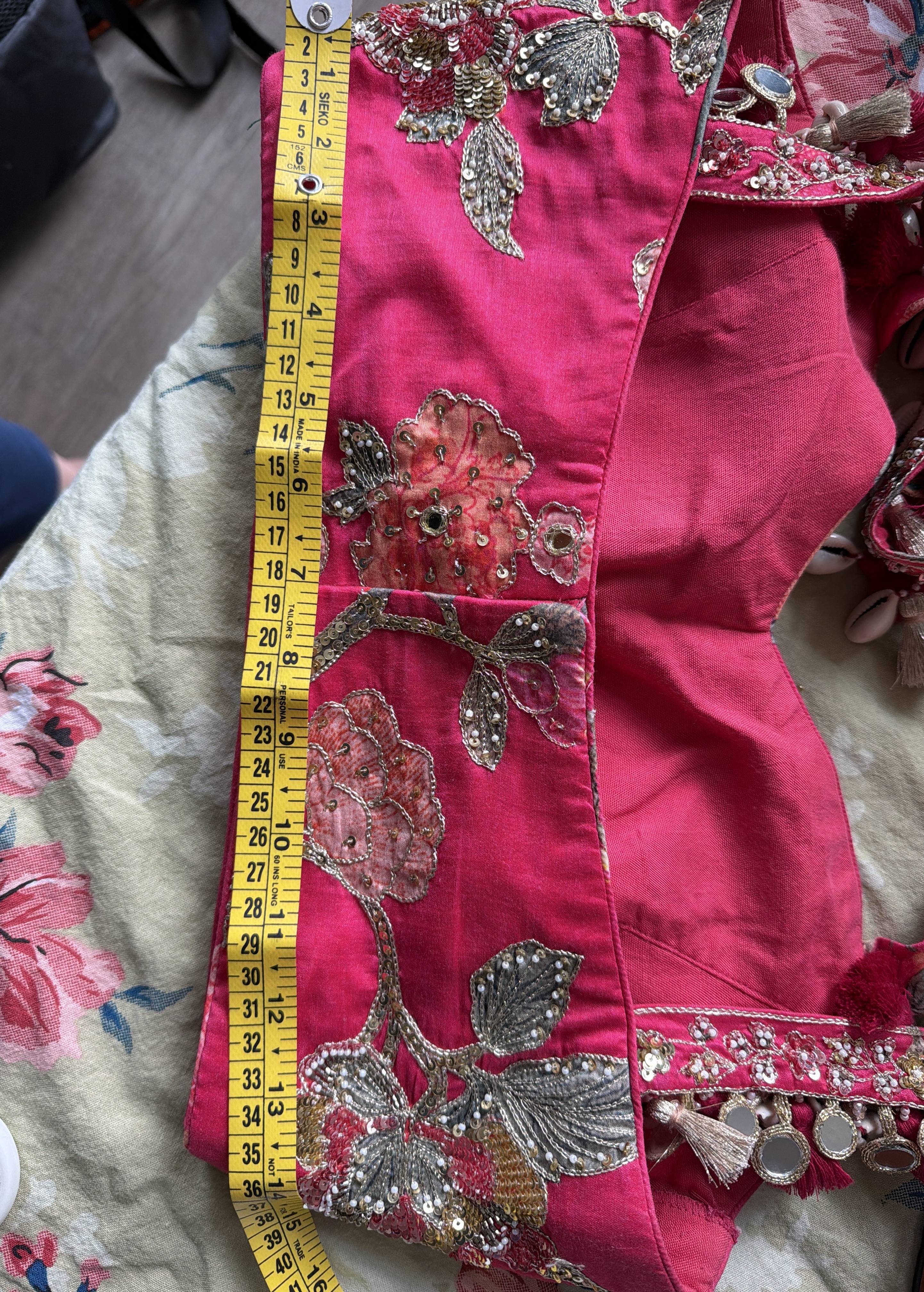Pink Floral and Mixed Print Lehenga Image - 6