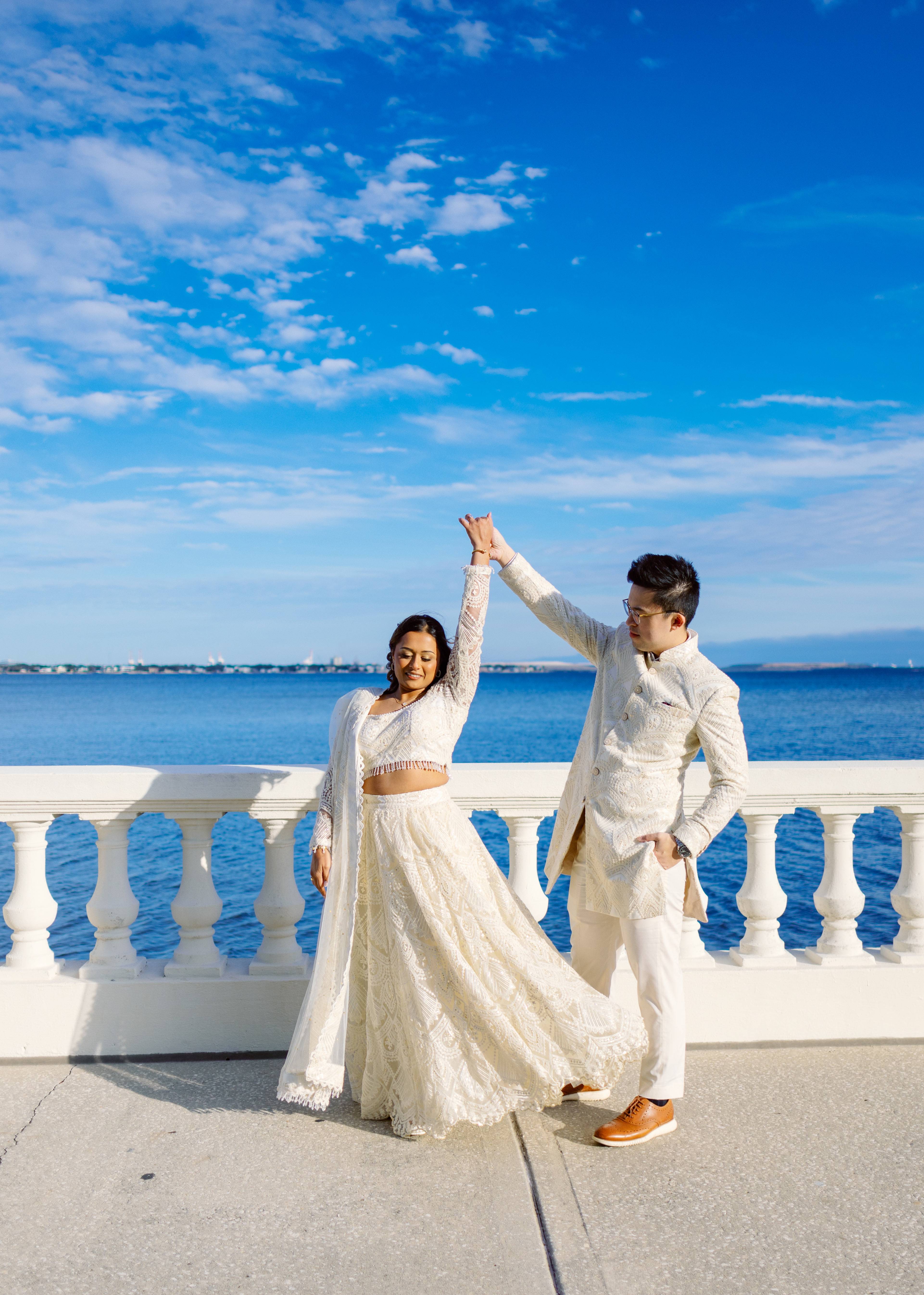 Ivory Chikankari Lehenga Set Image - 1
