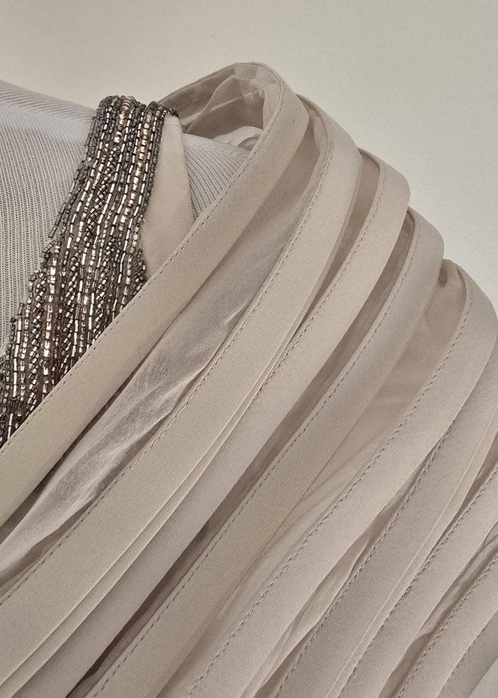 Ivory One-Shoulder Skirt Set Image - 8