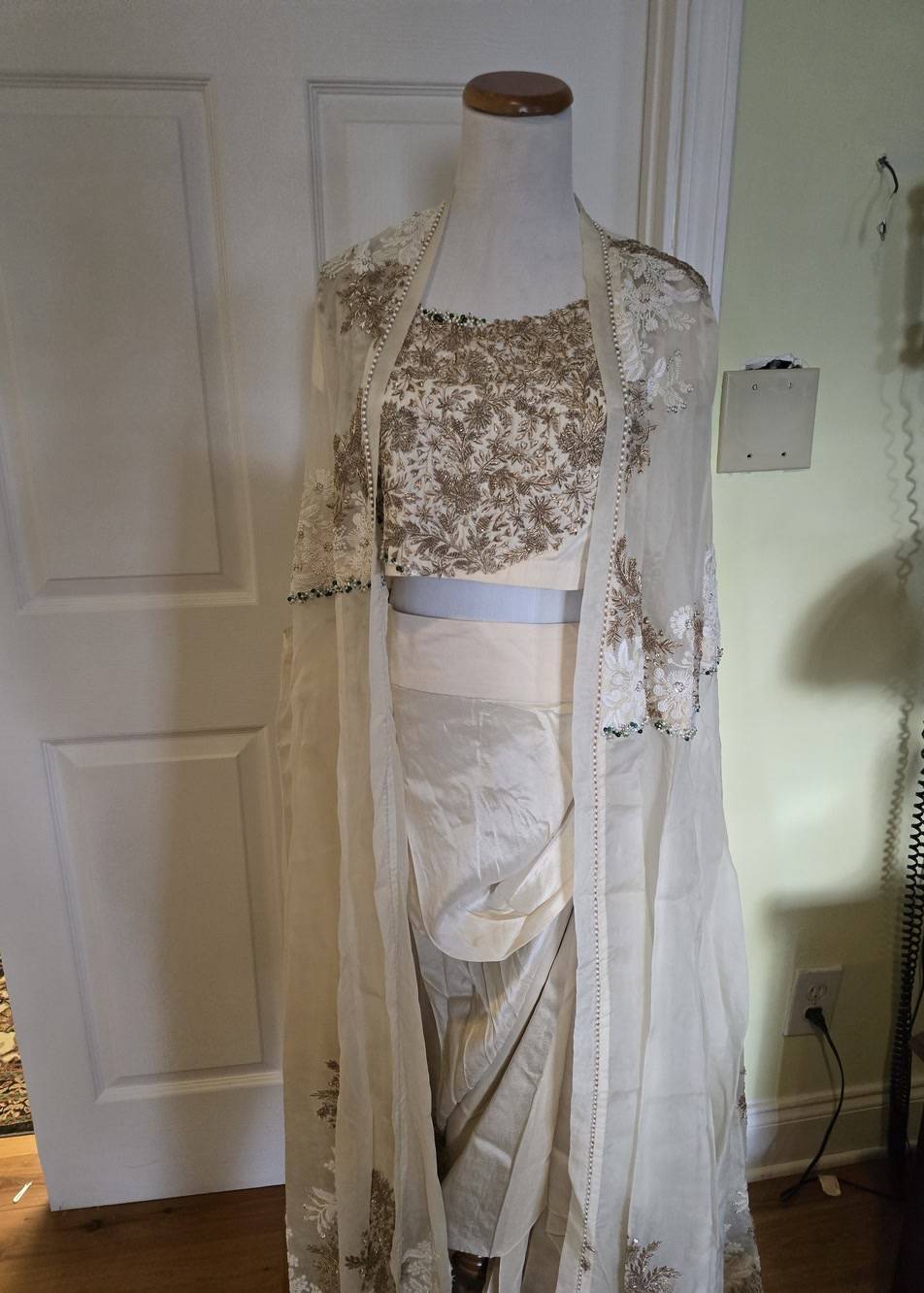 Ivory Jacket Lehenga Set Image - 6