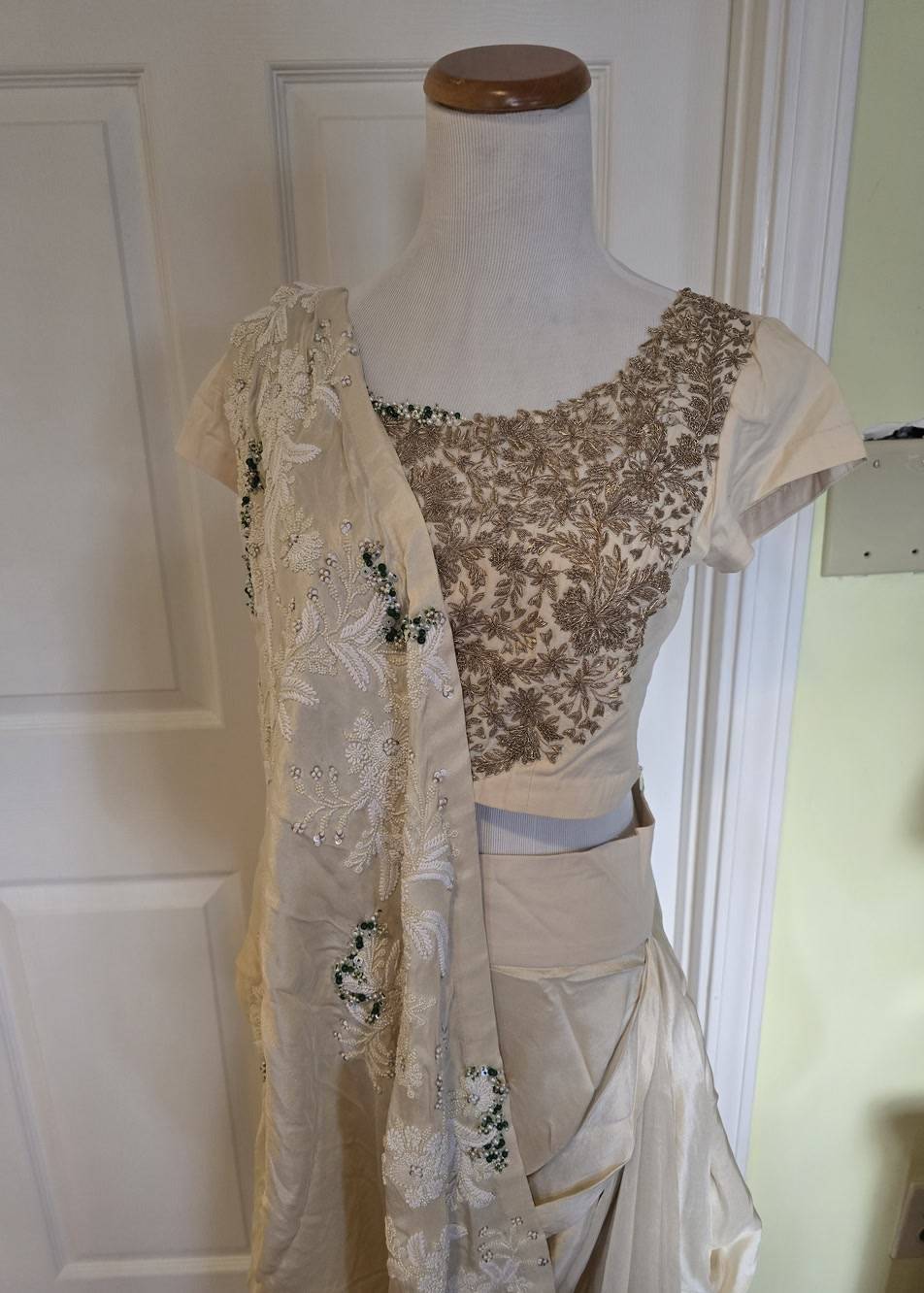 Ivory Jacket Lehenga Set Image - 2
