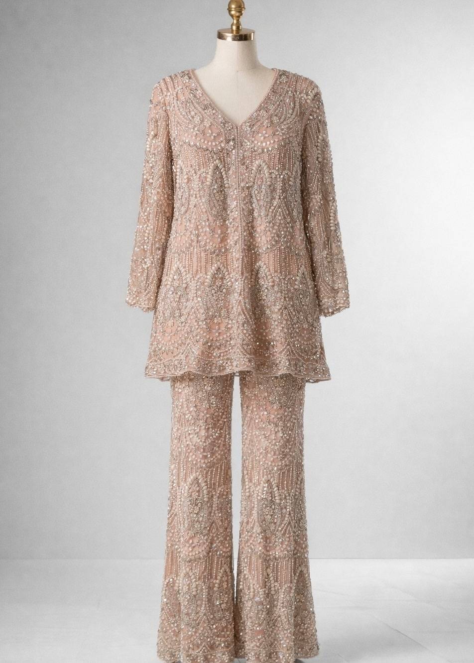 Blush Pearl Beaded Co-Ord Set Image - 1