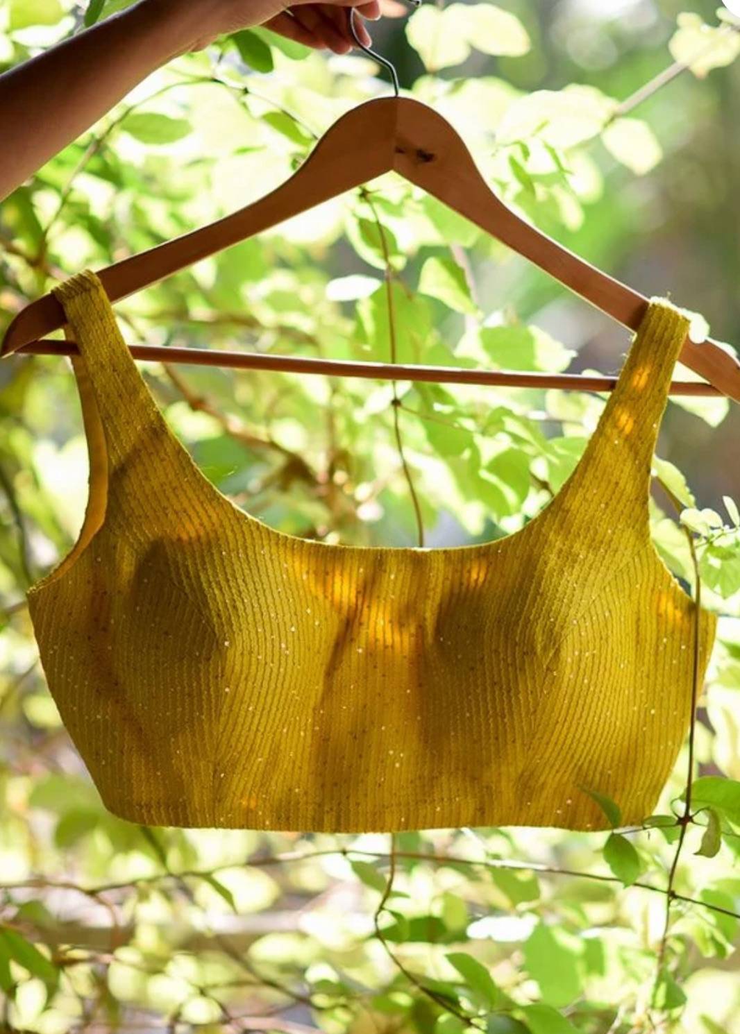 Yellow Sequin Sari Blouse Image - 0