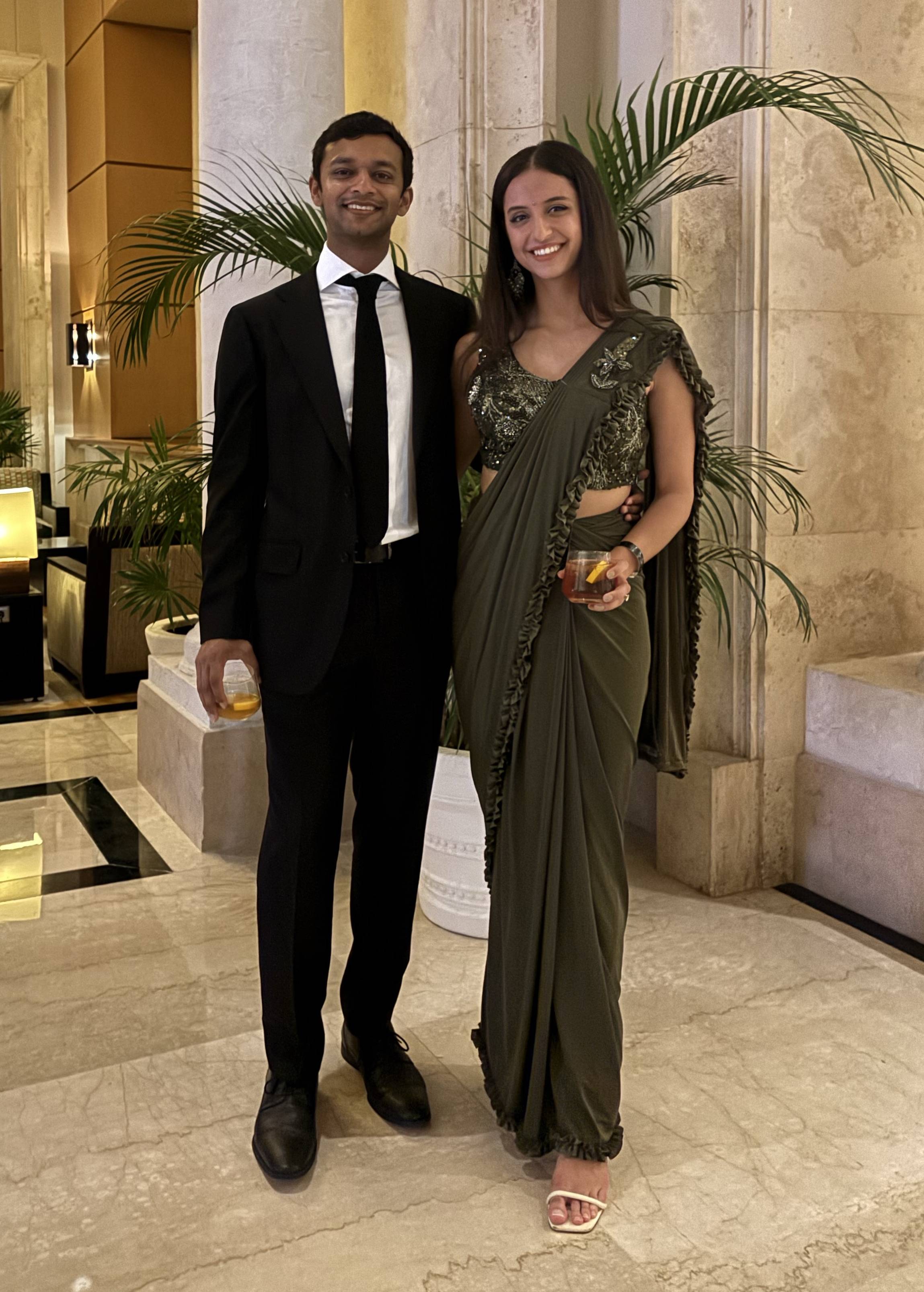 Olive Green Ruffled Pre-Draped Sari Image - 0
