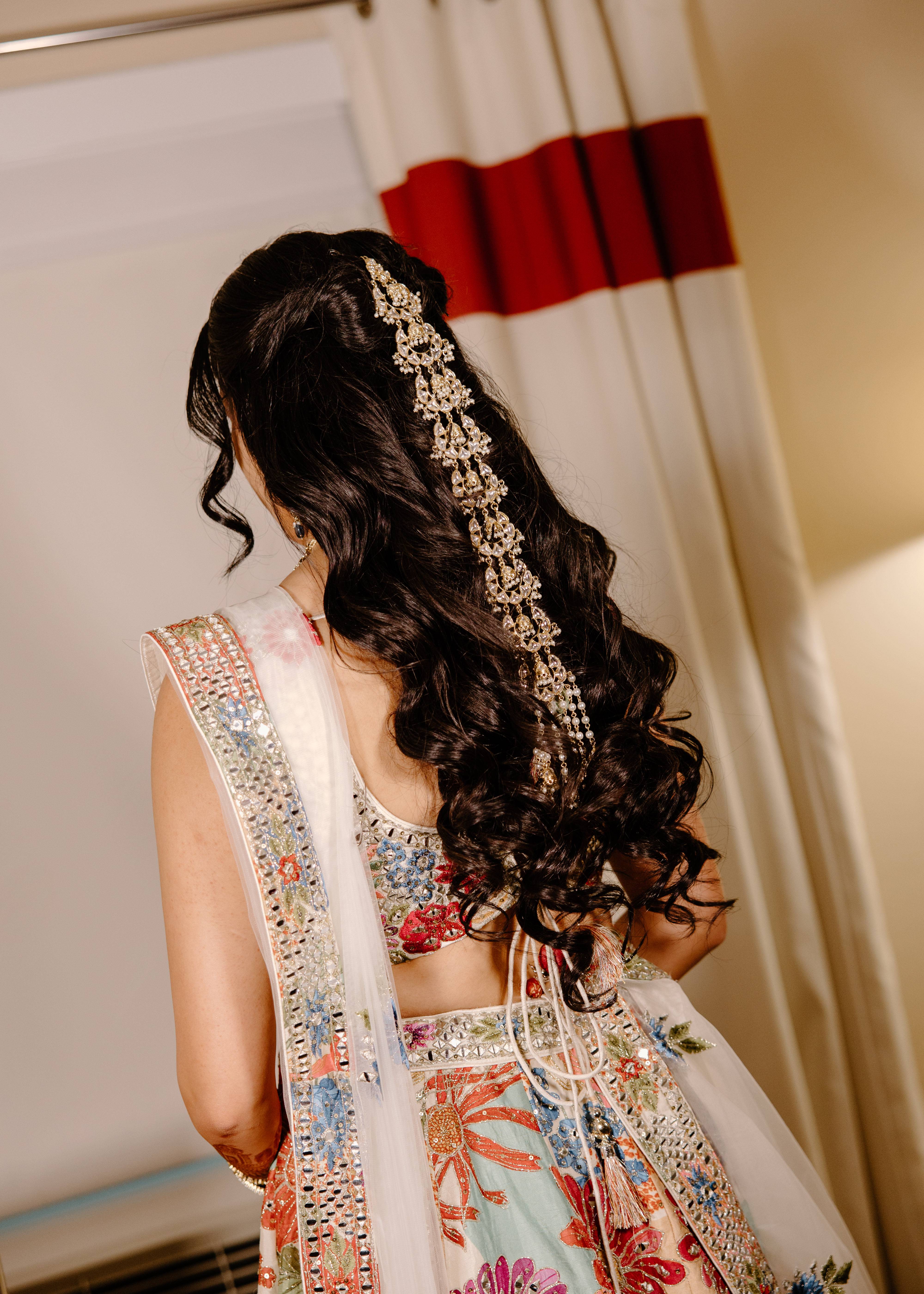 Kundan & Pearl Hair Vine Image - 0