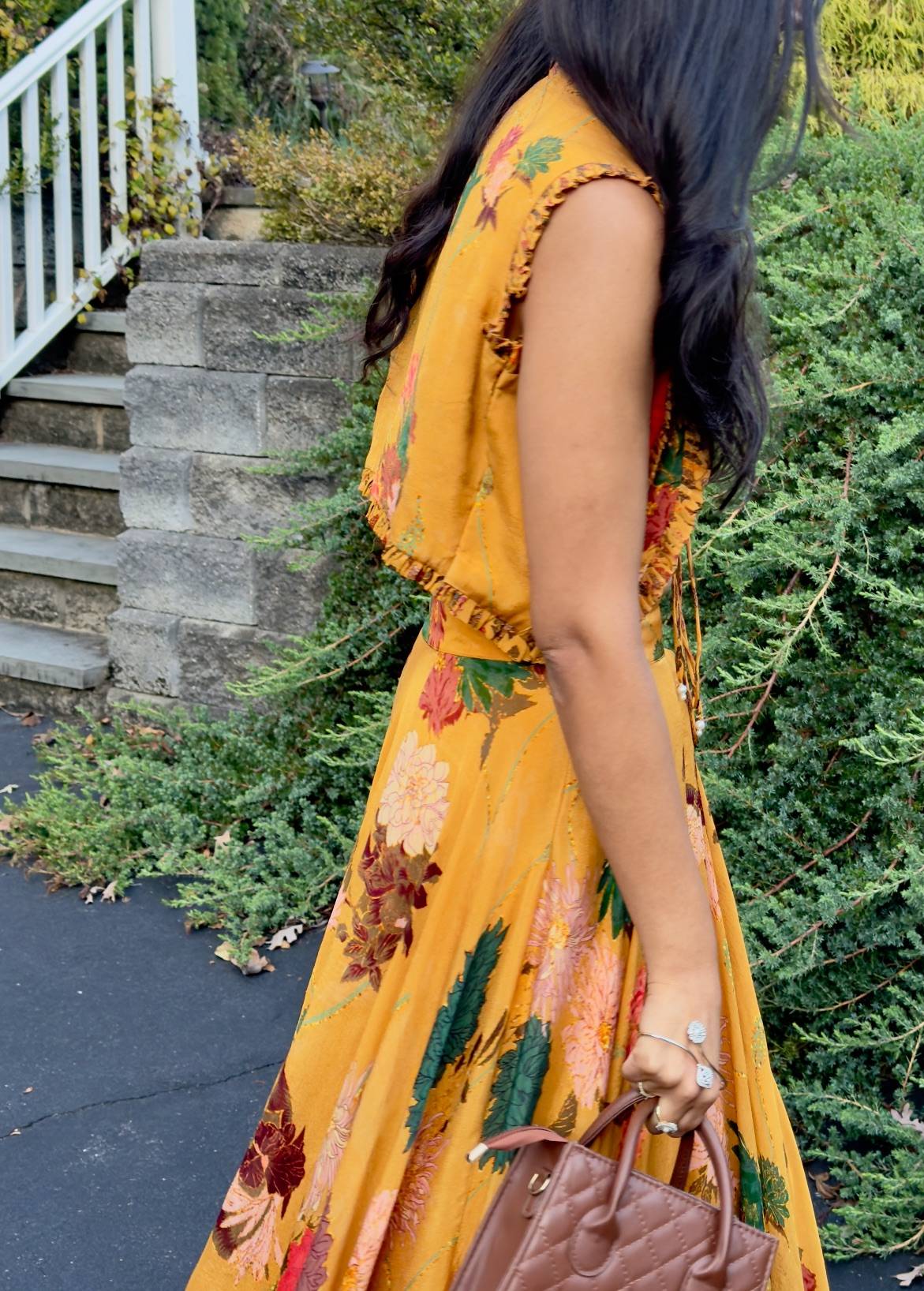 Mustard Yellow Floral Lehenga Set Image - 4