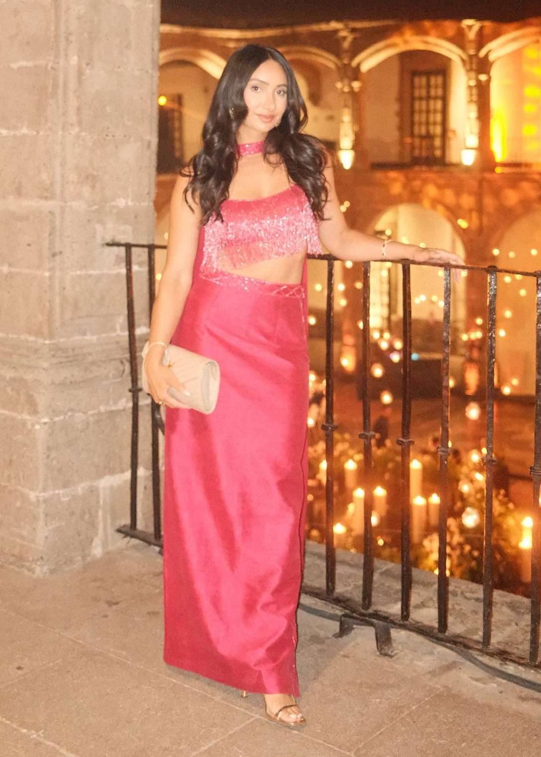 Pink Fringe Lehenga Set Image - 0