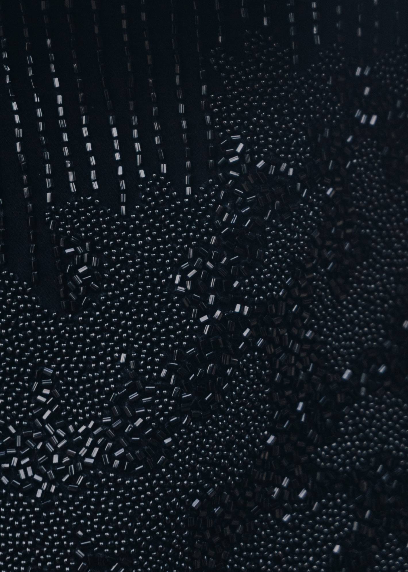 Black Beaded Shawl Lapel Tuxedo Set Image - 1