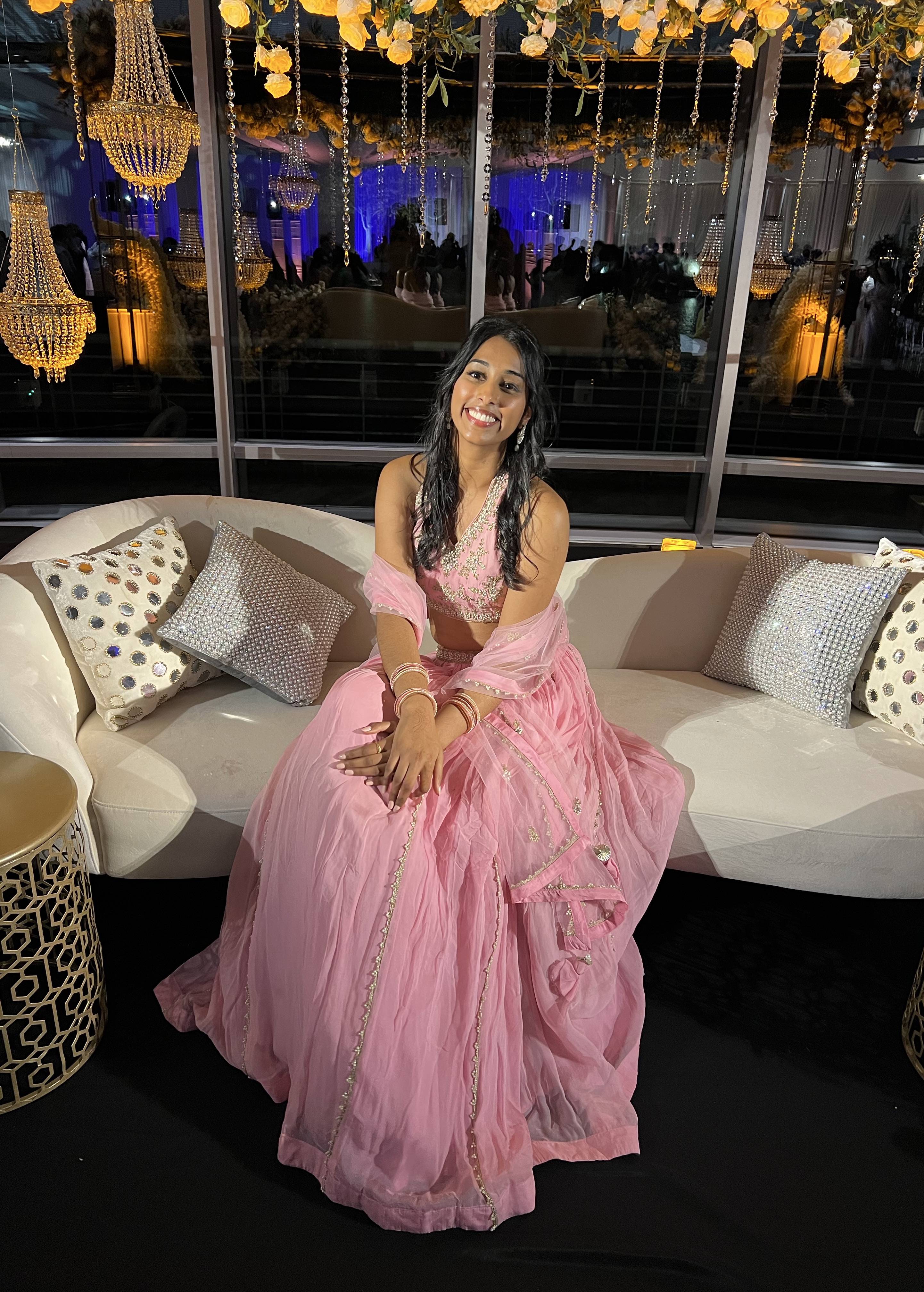 Blush Pink Embellished Lehenga Set Image - 1