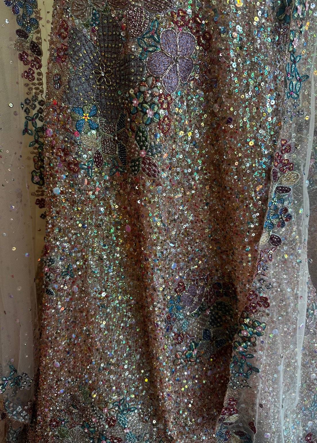 Foral Sequin Aisha Rao Lehenga Image - 3