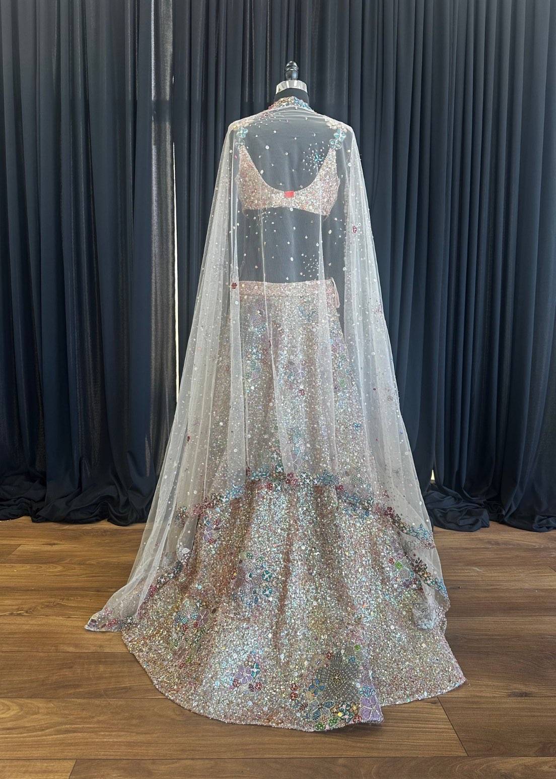 Foral Sequin Aisha Rao Lehenga Image - 1