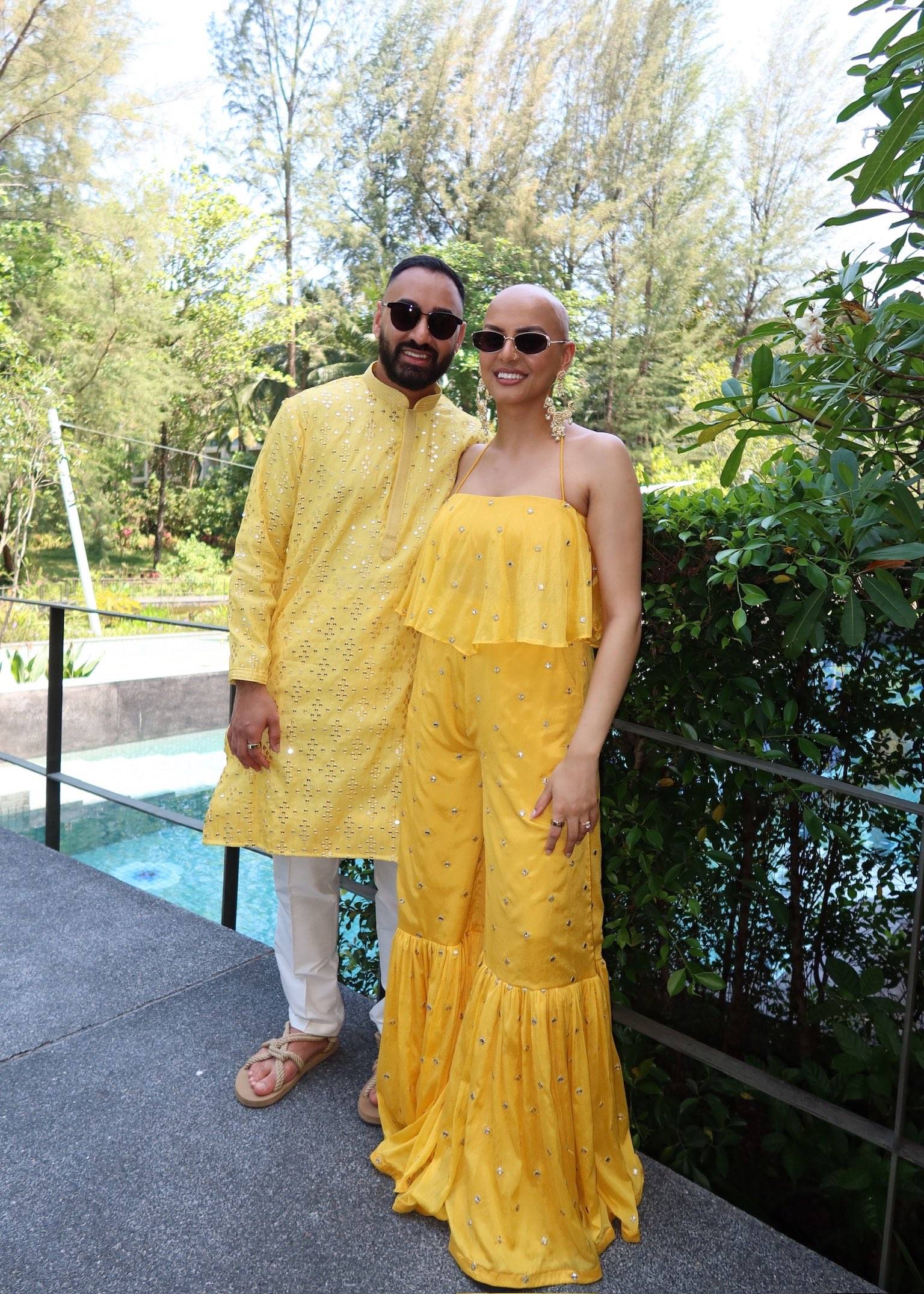 Yellow Mirrorwork Kurta Set Image - 1
