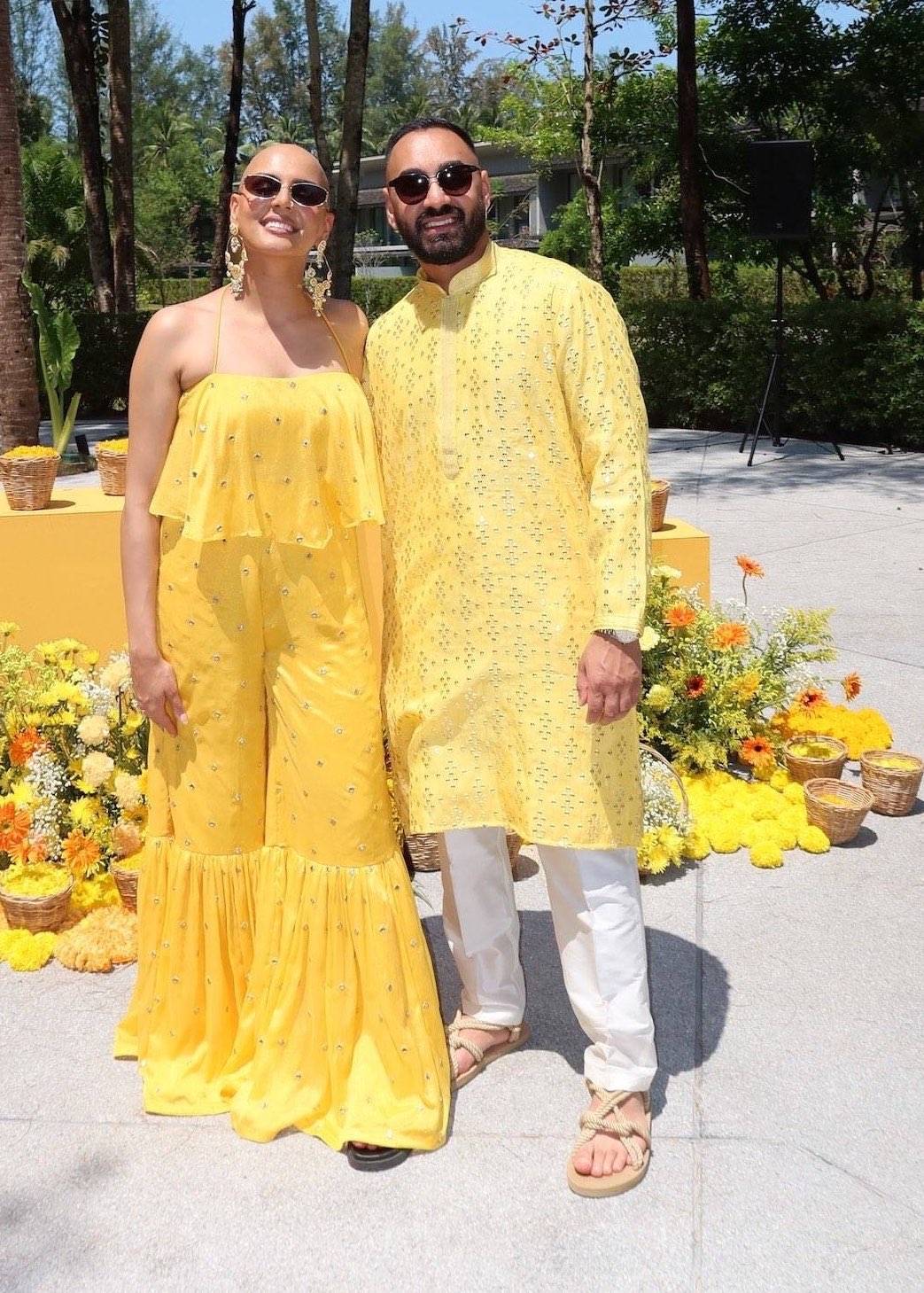 Yellow Mirrorwork Kurta Set Image - 0