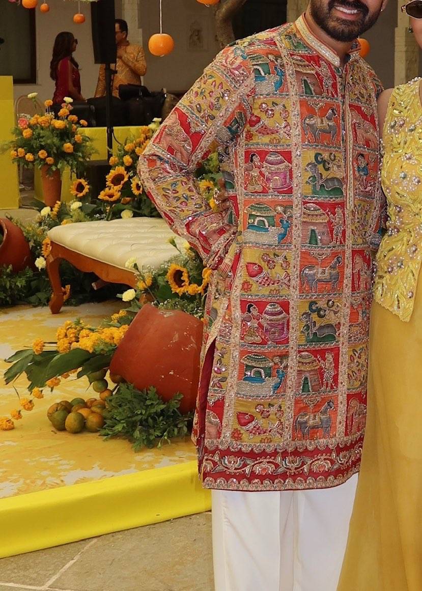 Multicolor Embrodiered Patchwork Kurta Image - 2