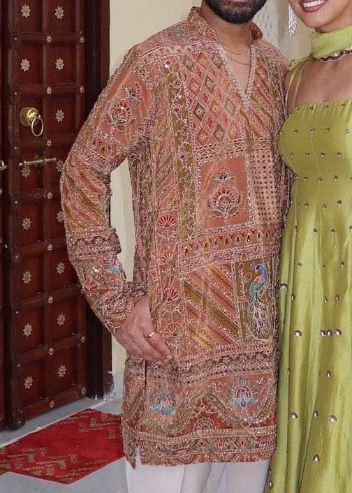 Pastel Patchwork Kurta Set Image - 2