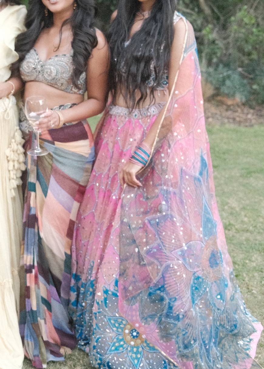 Pink Beaded Sequin Lehenga  Image - 1