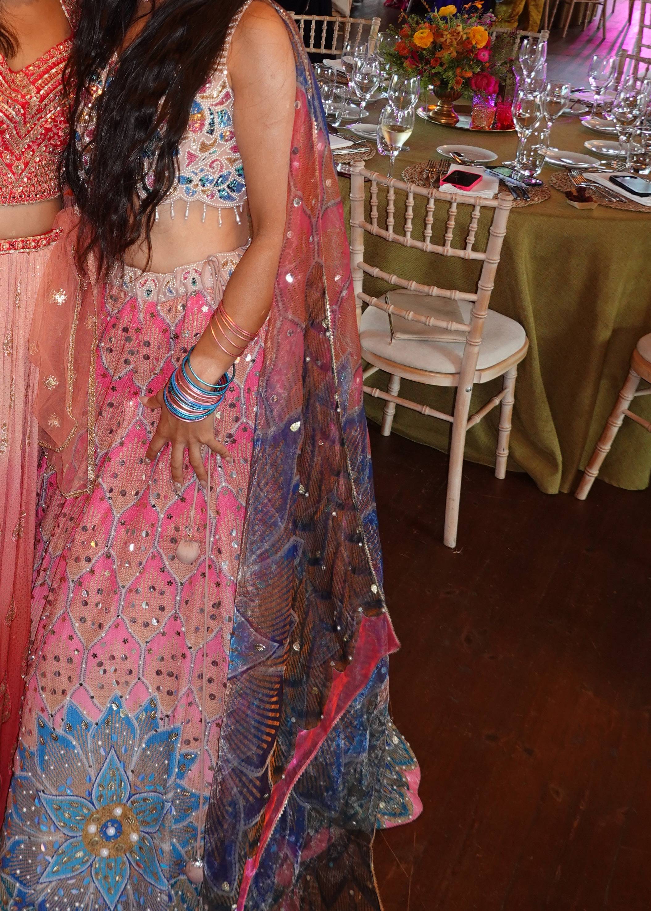 Pink Beaded Sequin Lehenga  Image - 3
