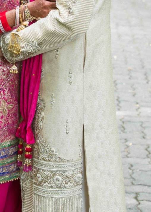 Ivory Silver Embellished Sherwani Image - 2