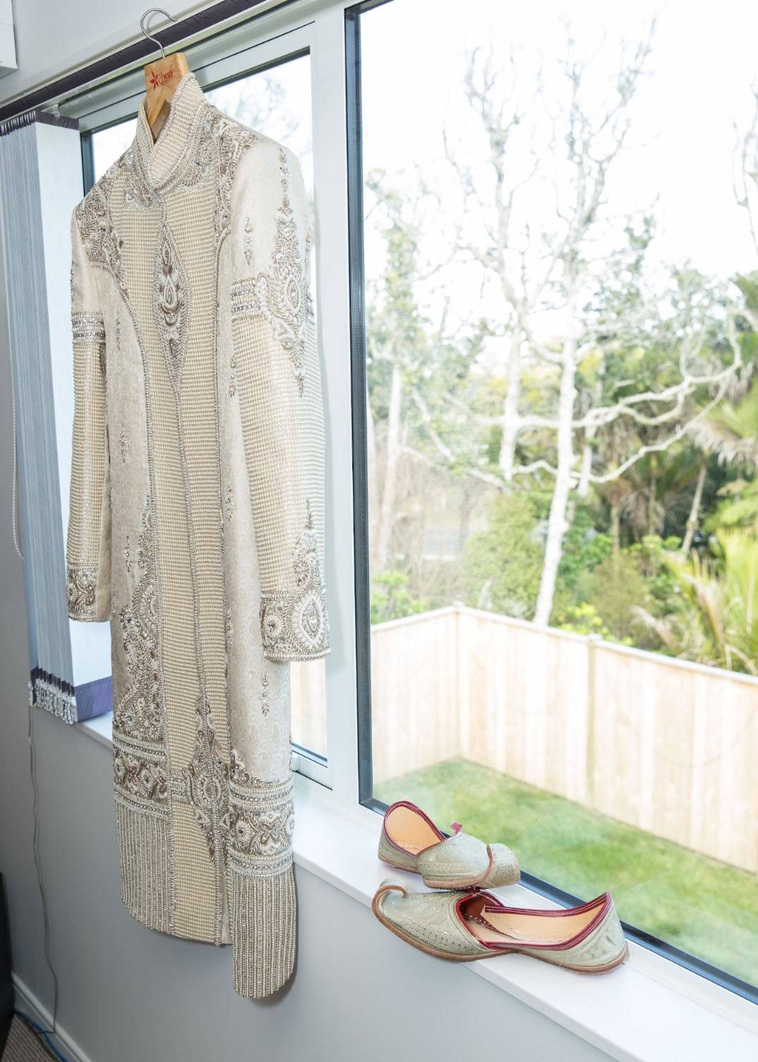 Ivory Silver Embellished Sherwani Image - 1