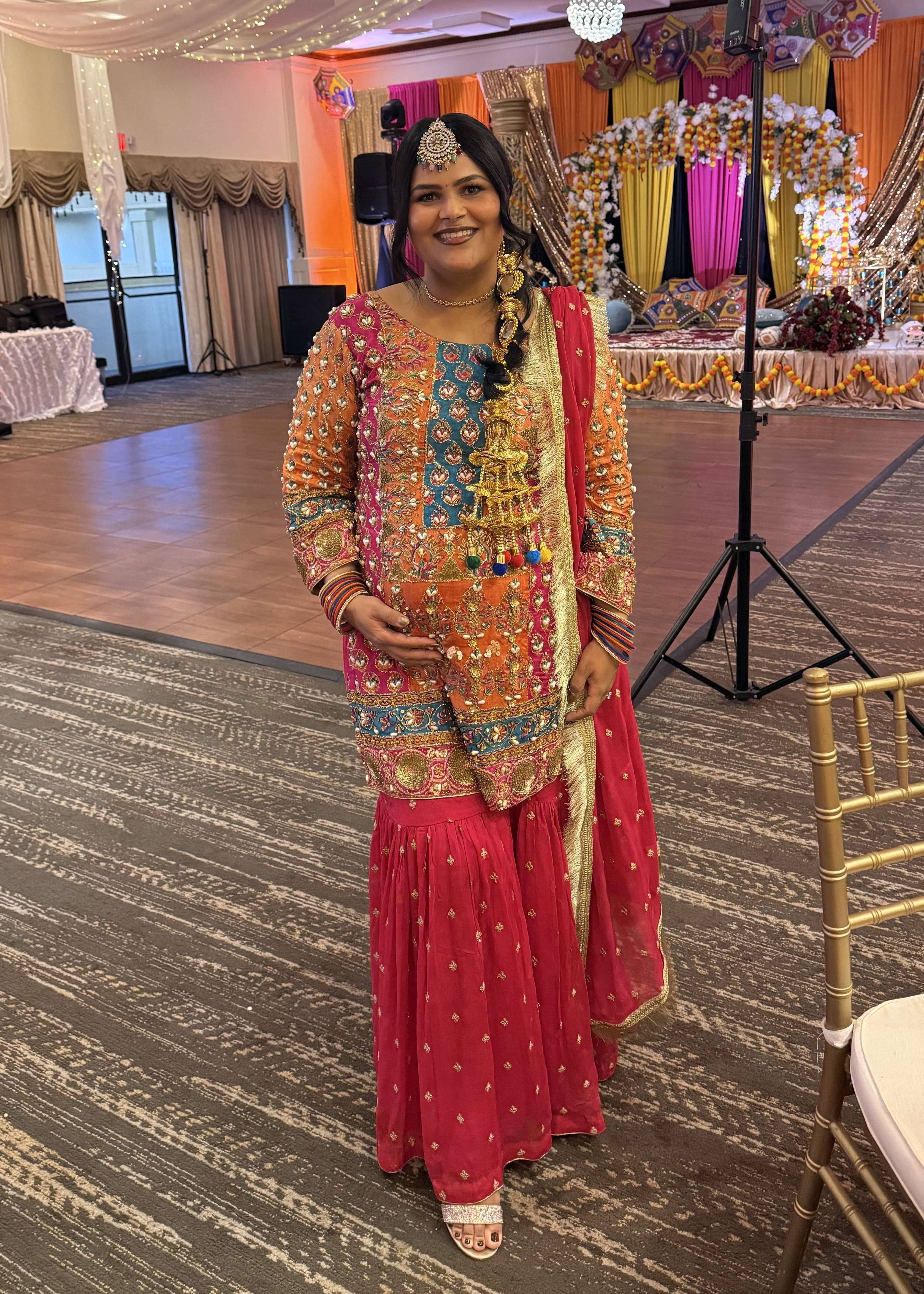 Multicolor Embroidered Sharara Set Image - 0