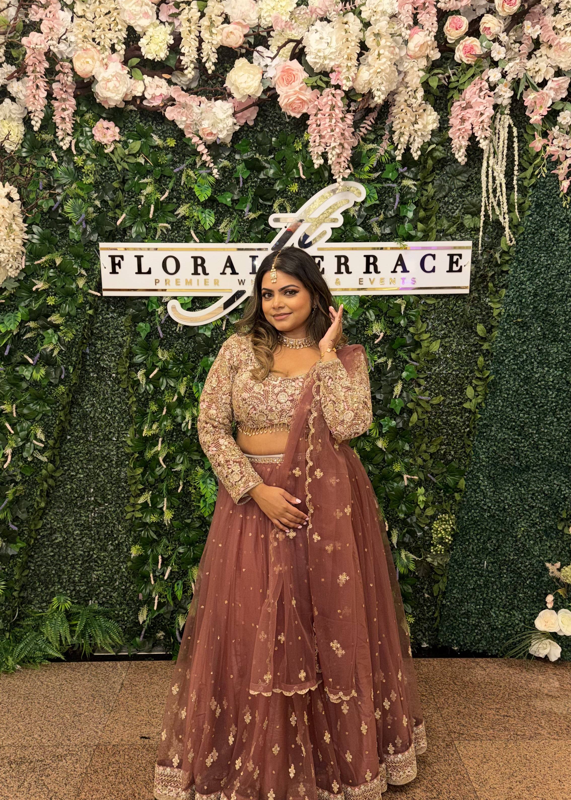 Dusty Rose Embroidered Lehenga Set Image - 1